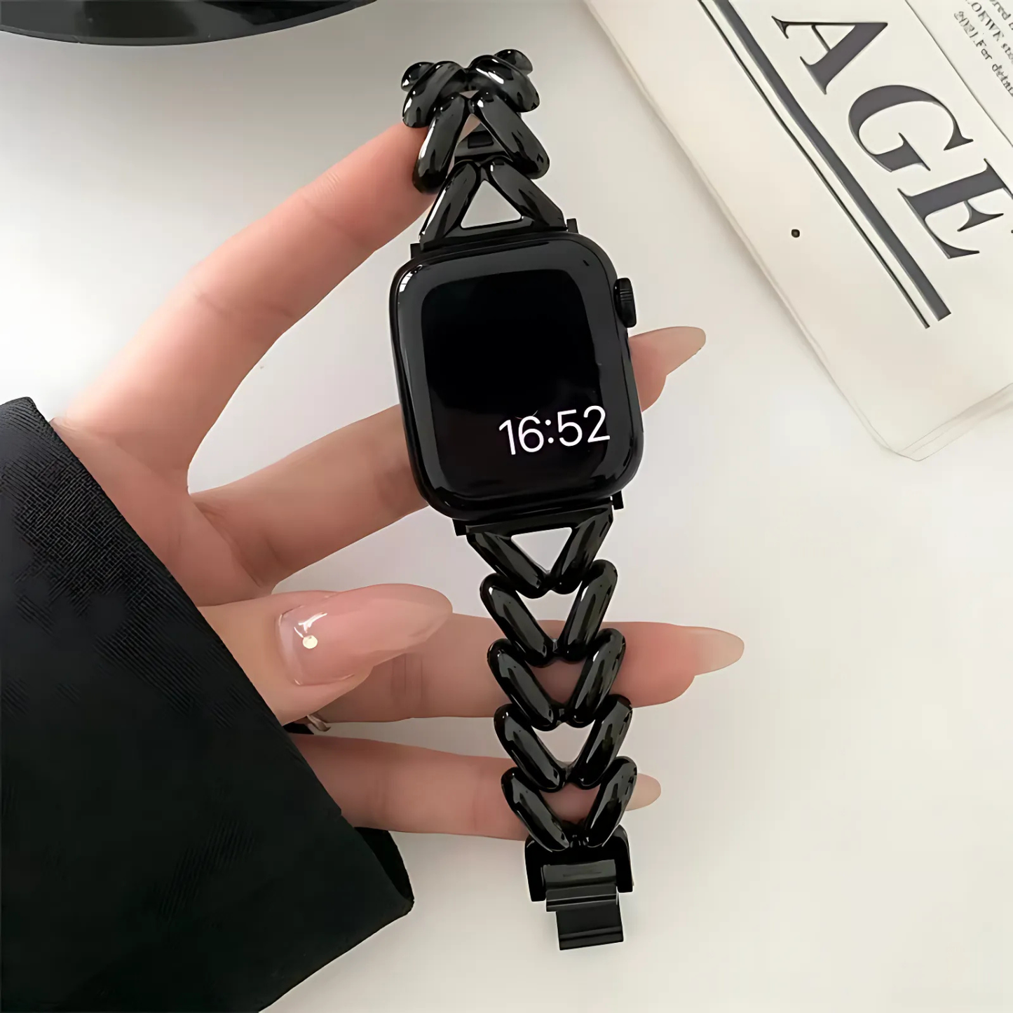 Luxury Love Heart Metal Watch Strap