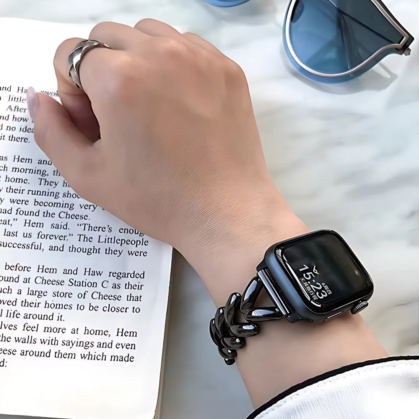 Luxury Love Heart Metal Watch Strap