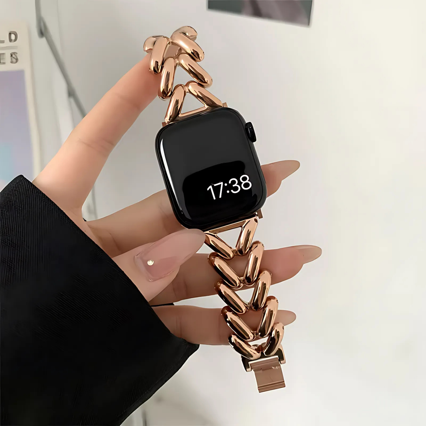 Luxury Love Heart Metal Watch Strap