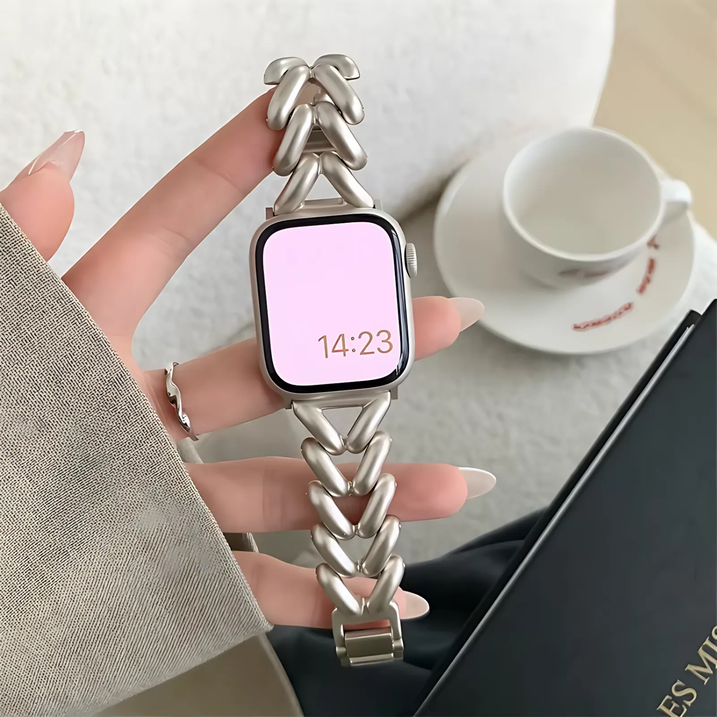 Luxury Love Heart Metal Watch Strap