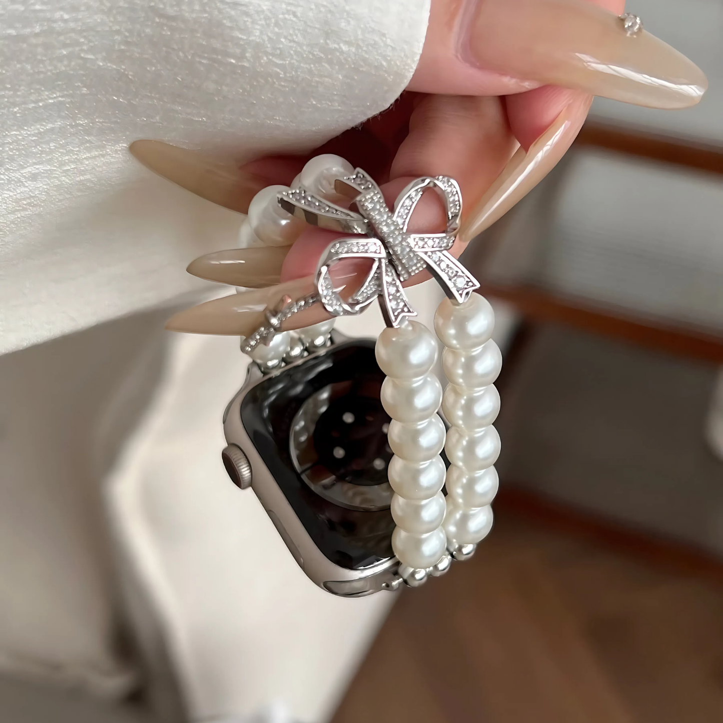 Elegant Pearl Bracelet Watch Band