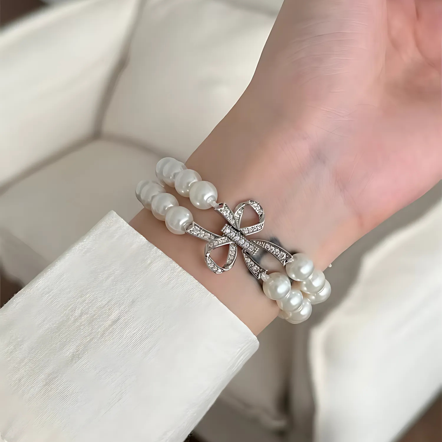 Elegant Pearl Bracelet Watch Band
