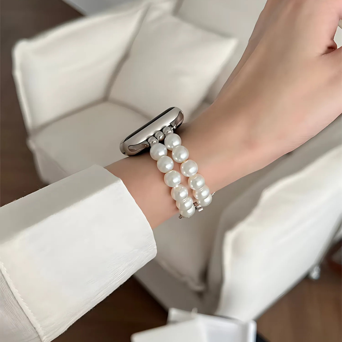 Elegant Pearl Bracelet Watch Band