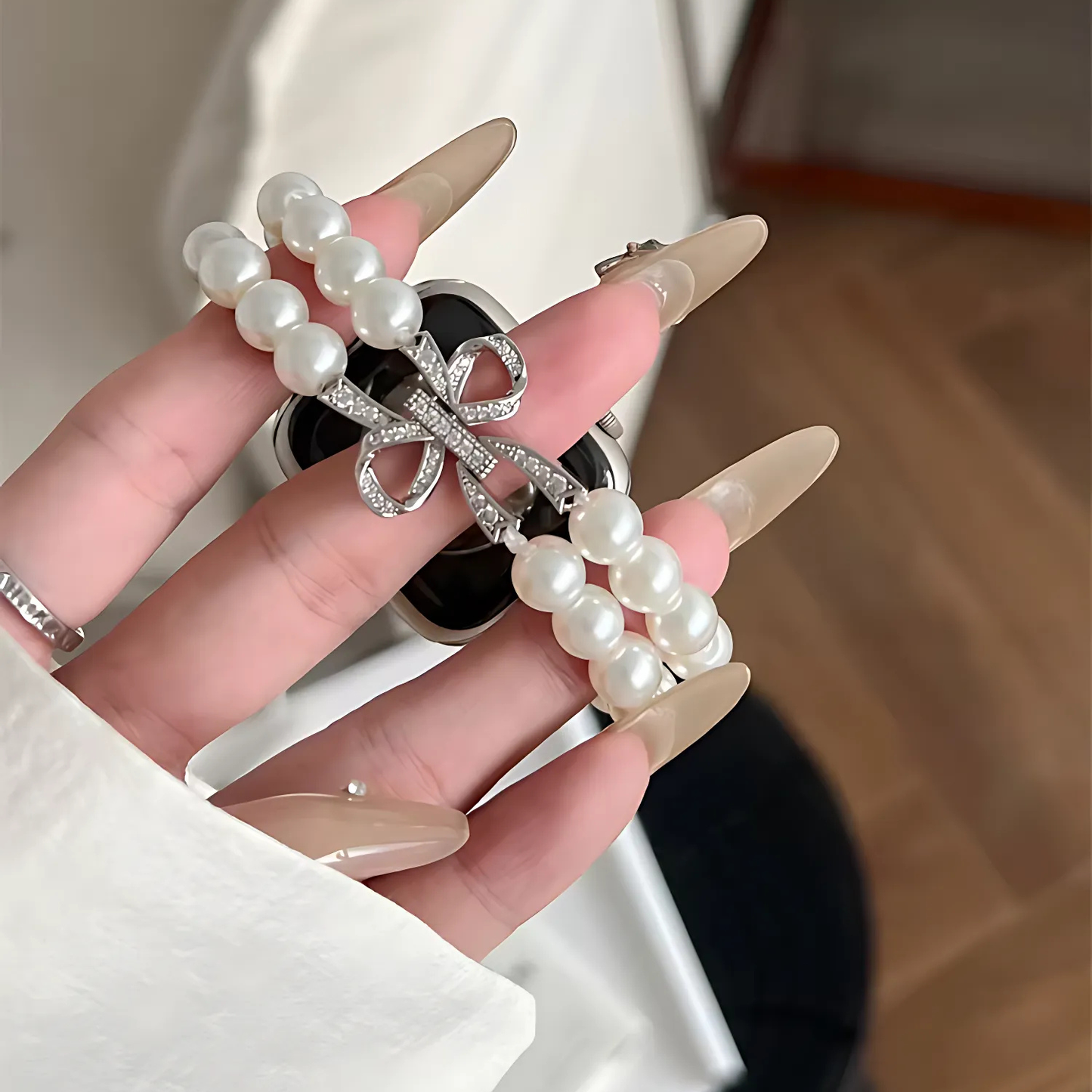 Elegant Pearl Bracelet Watch Band