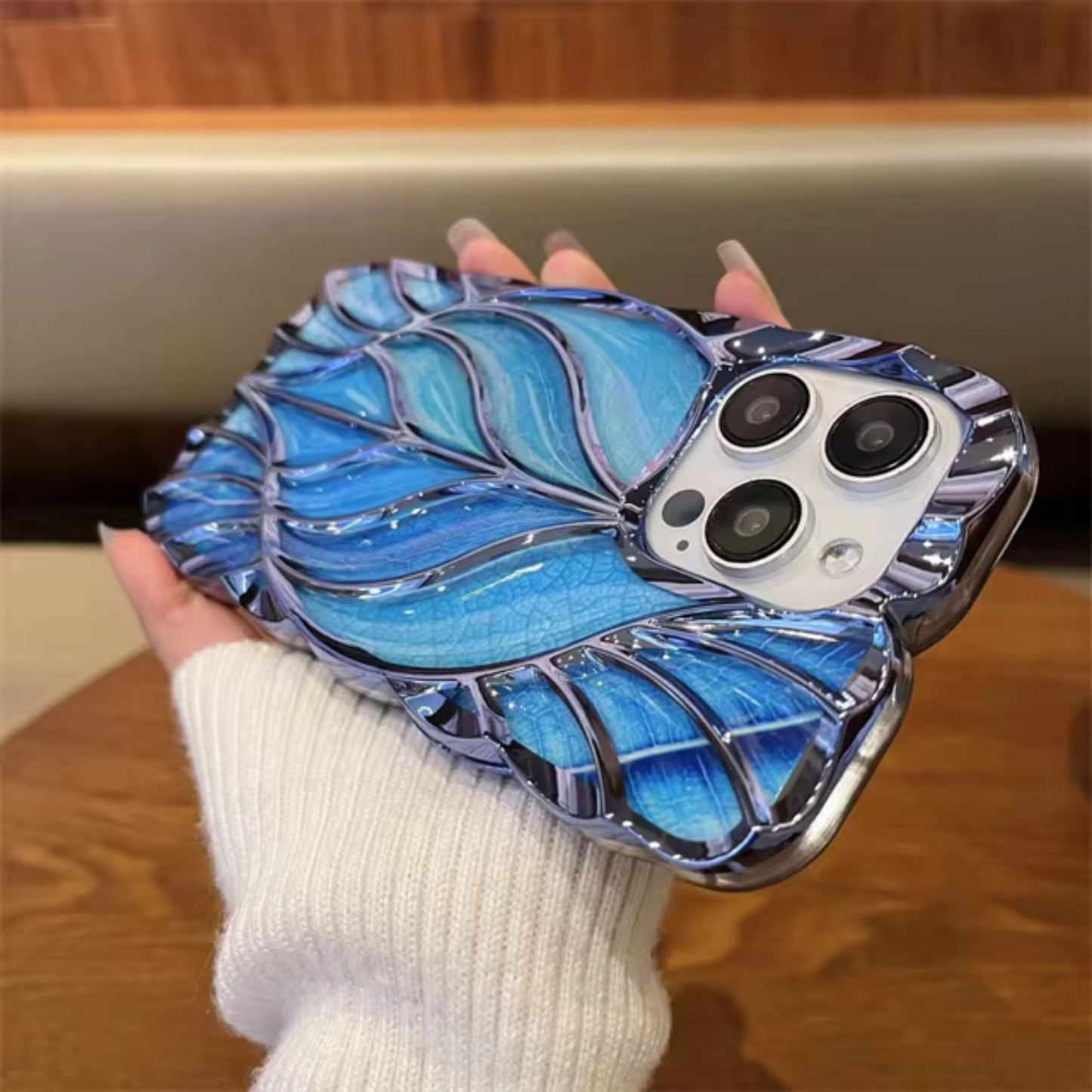 Luxury Tree Leaf Plating Frame Phone Case