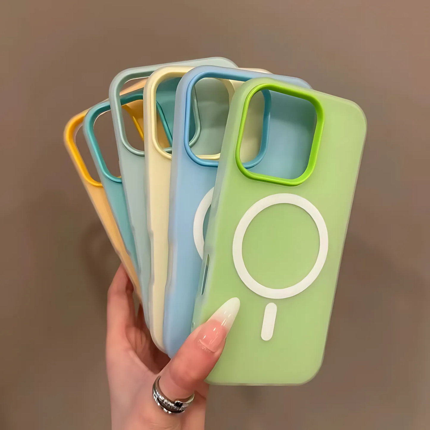 Magnetic Wireless Charging Clear Matte Case