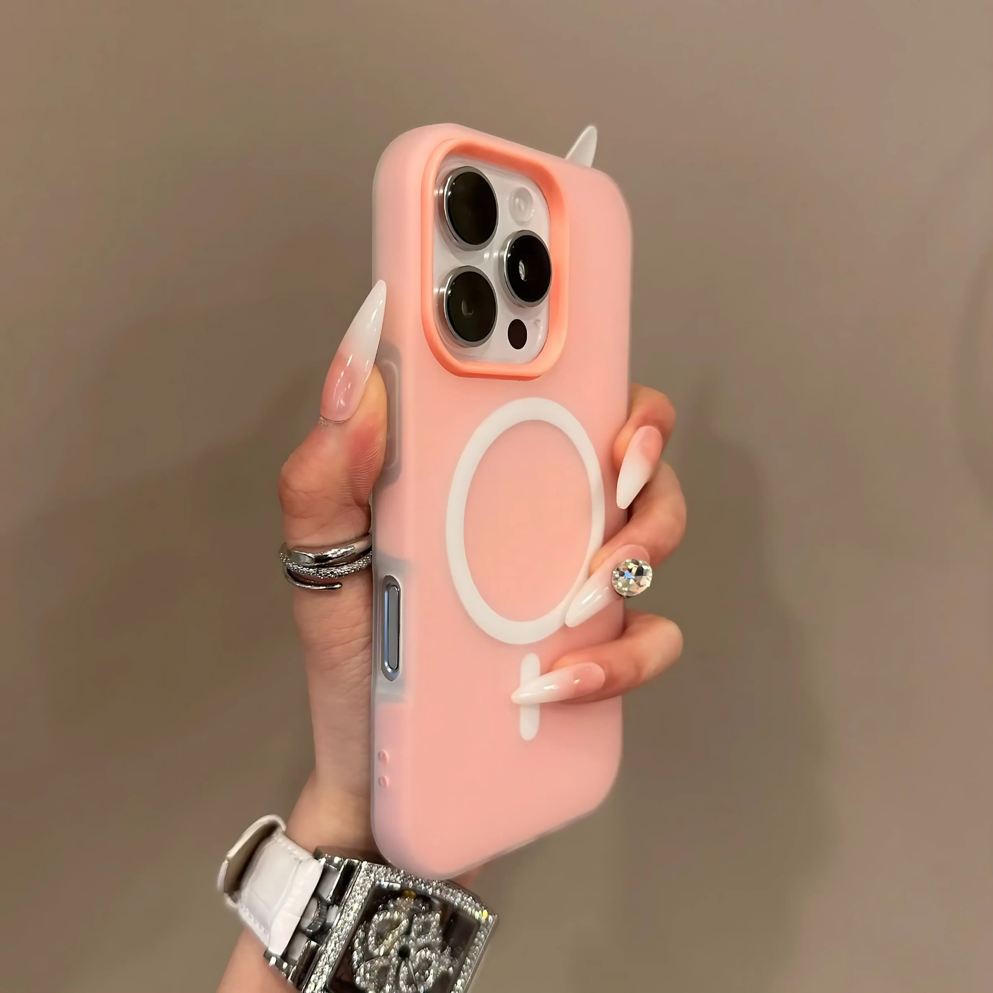 Magnetic Wireless Charging Clear Matte Case