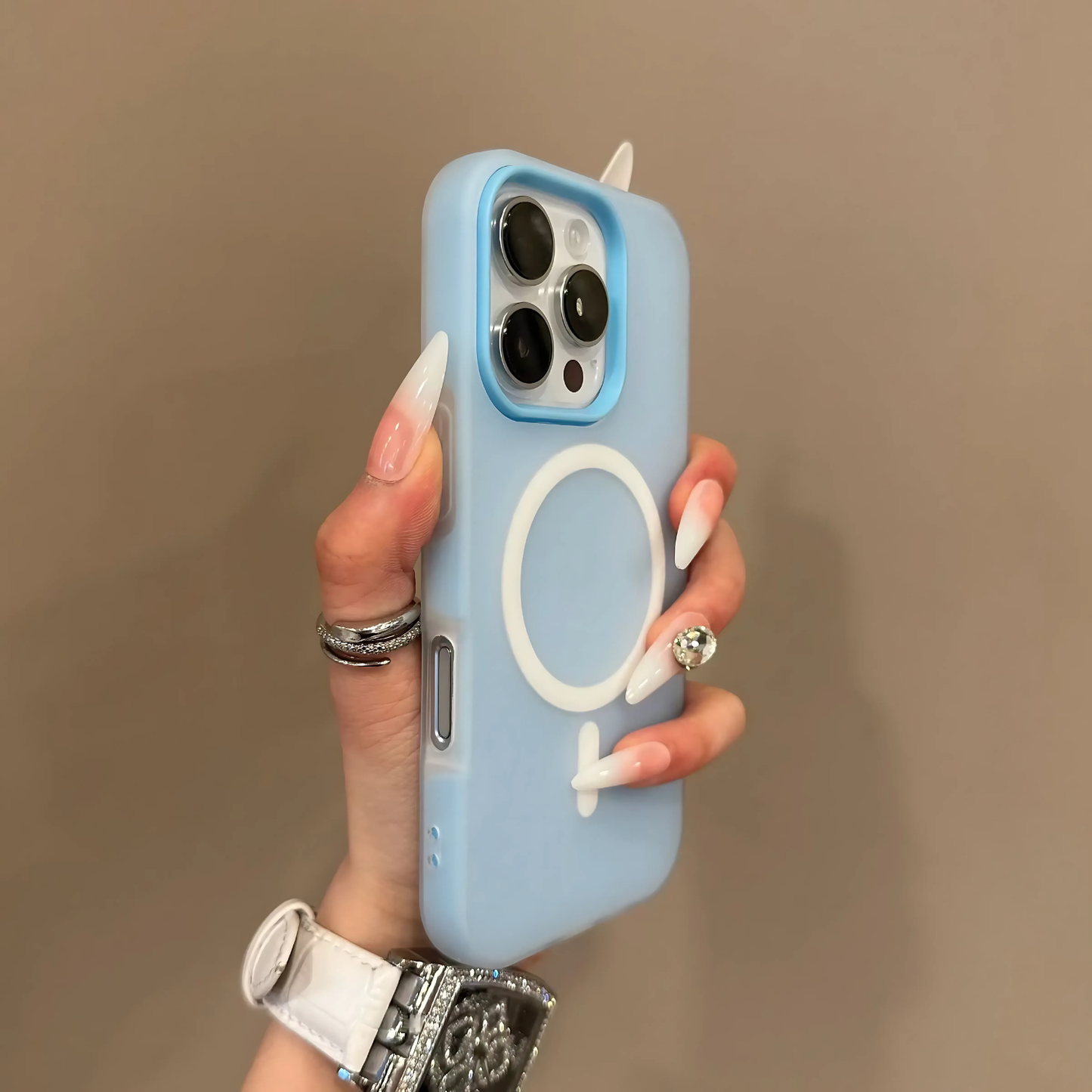Magnetic Wireless Charging Clear Matte Case