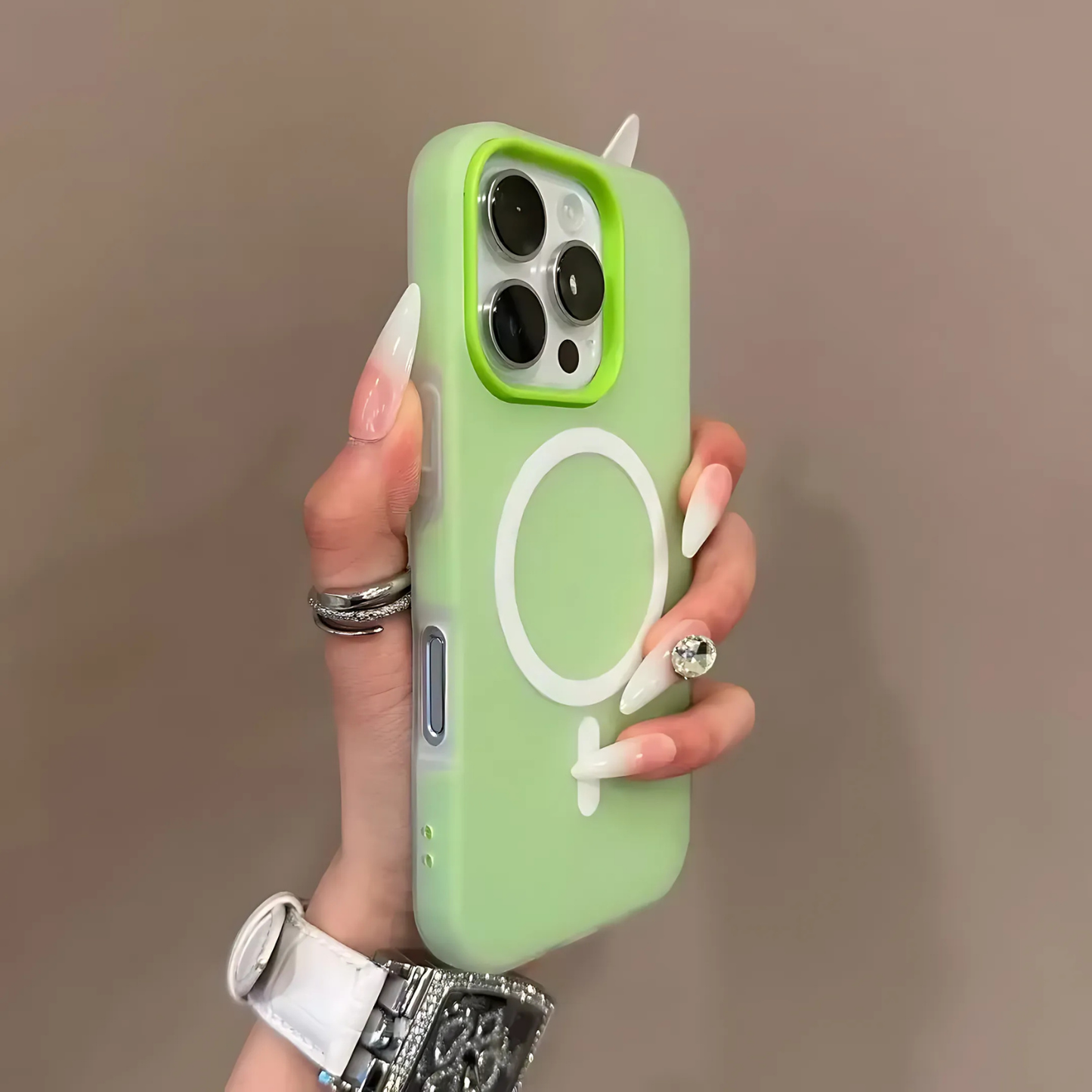Magnetic Wireless Charging Clear Matte Case