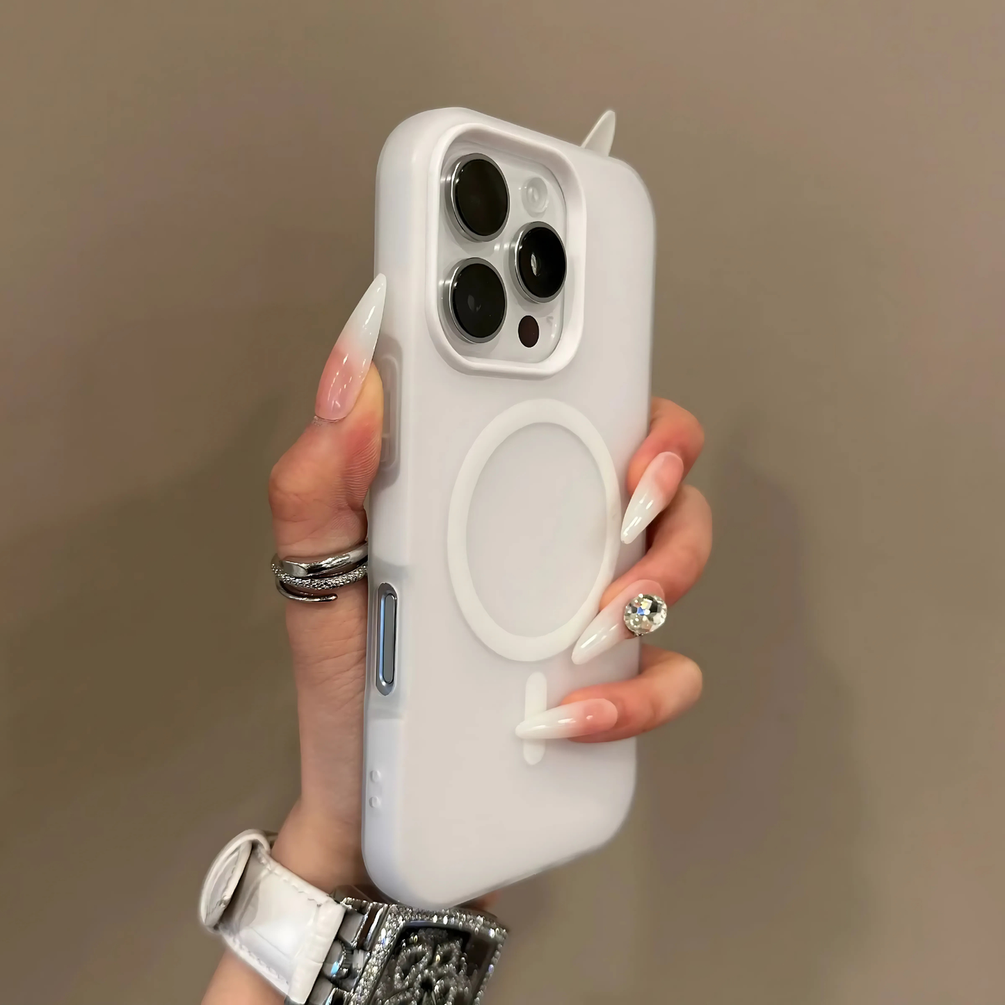 Magnetic Wireless Charging Clear Matte Case