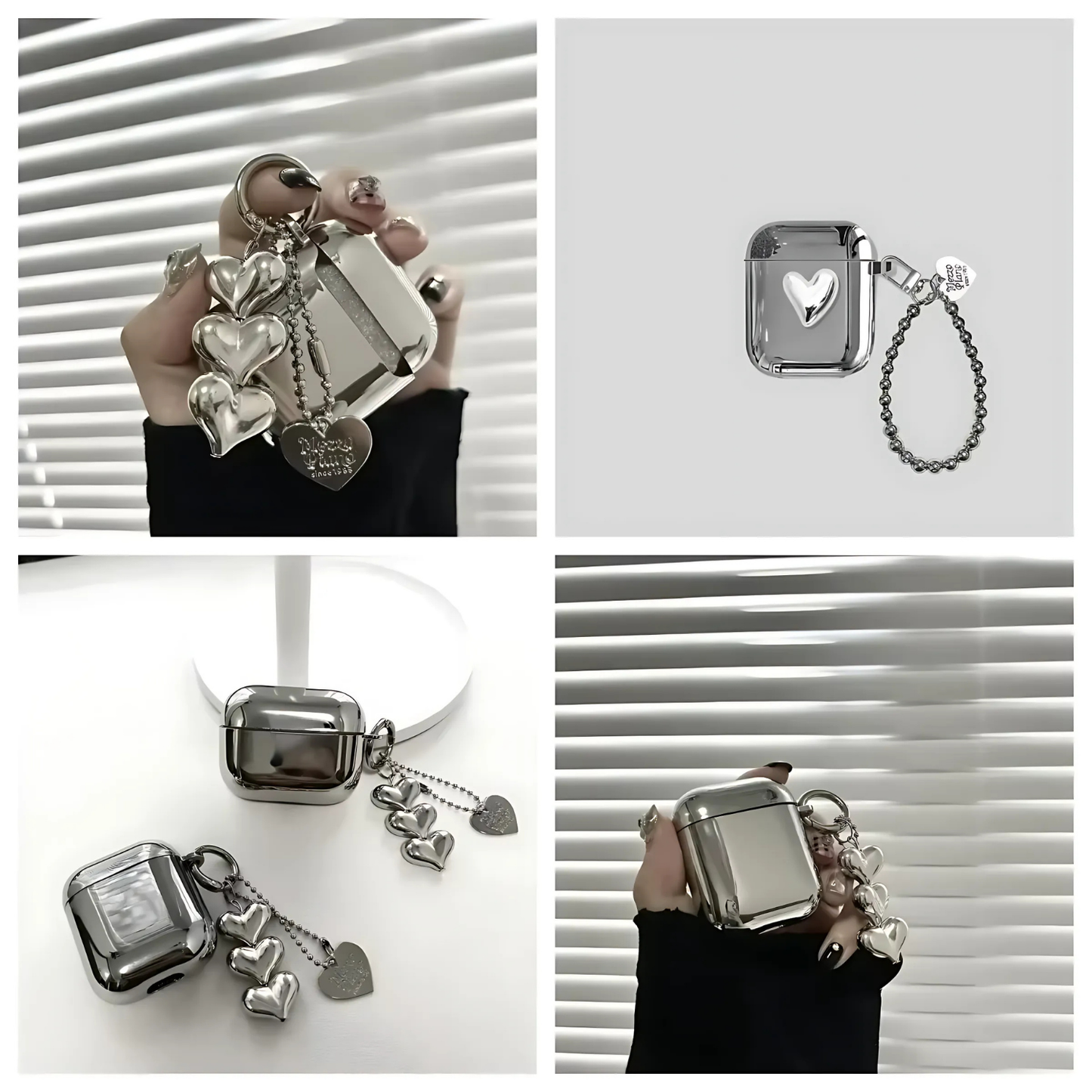 Electroplated Silver Airpods Case