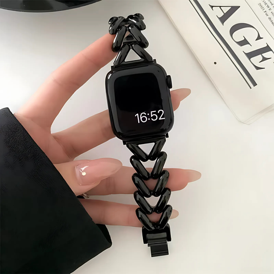 Luxury Love Heart Metal Watch Strap