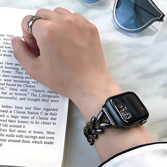 Luxury Love Heart Metal Watch Strap
