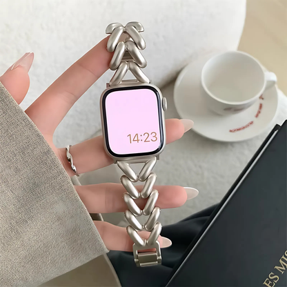 Luxury Love Heart Metal Watch Strap