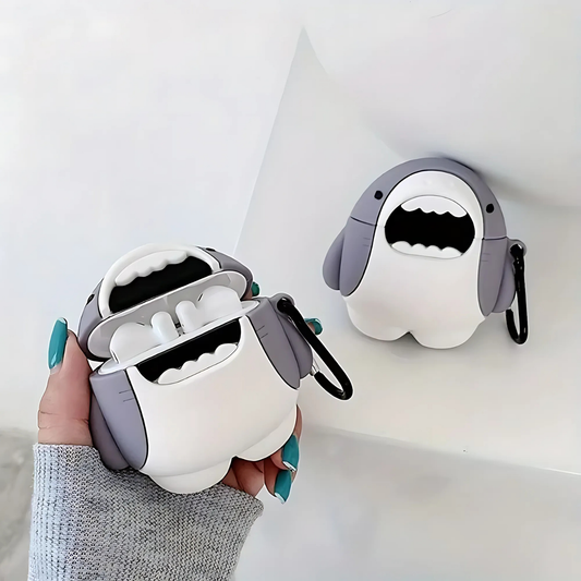 Shark Cartoon Silicone AirPods Case