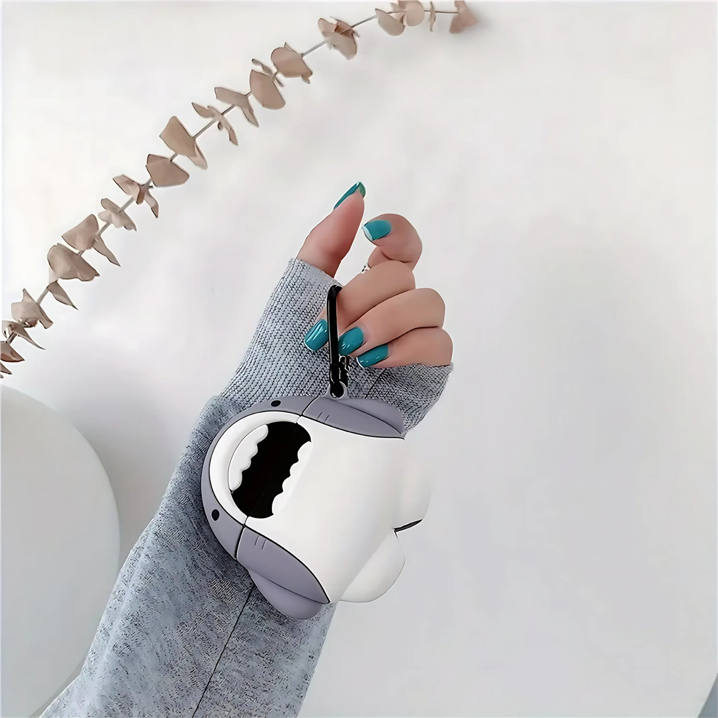 Shark Cartoon Silicone AirPods Case