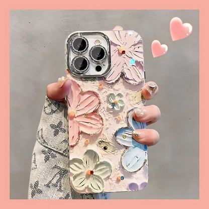 Glitter Flower Laser iPhone Case
