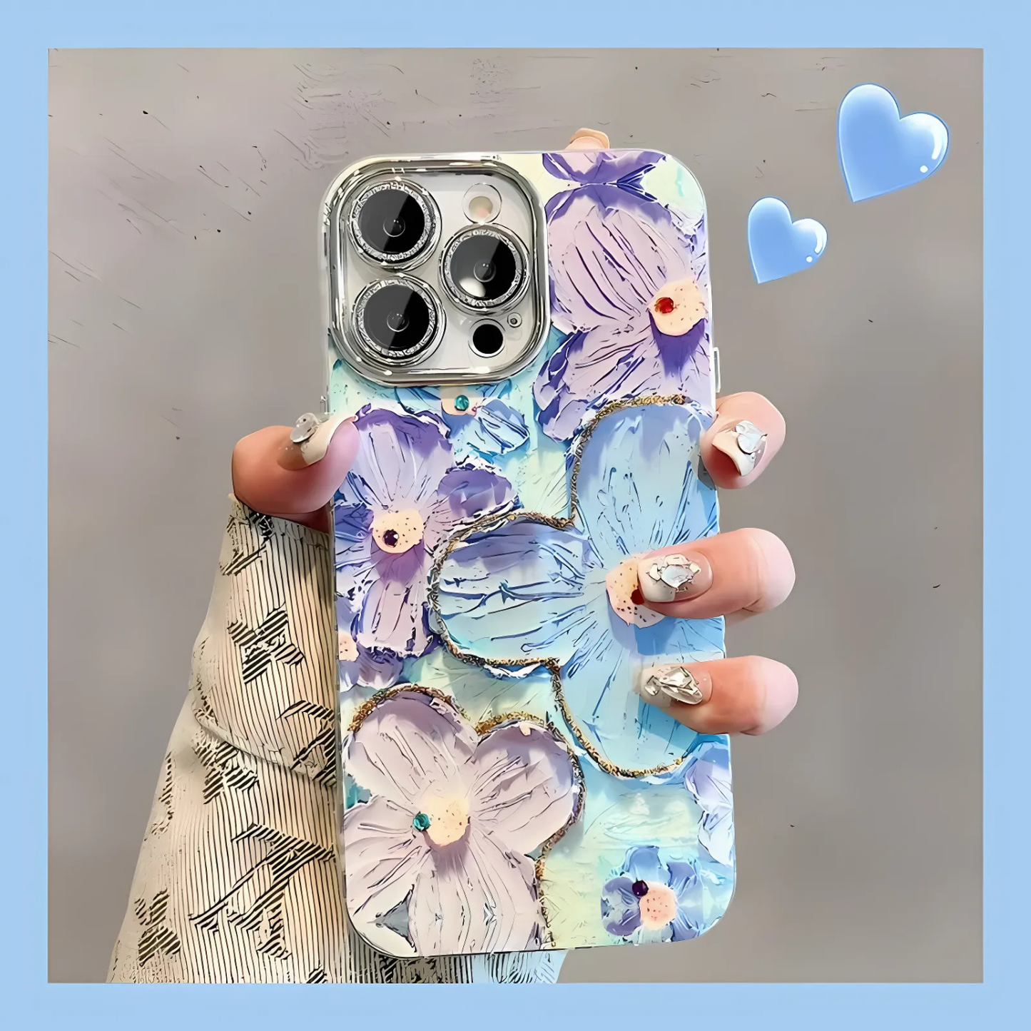 Glitter Flower Laser iPhone Case
