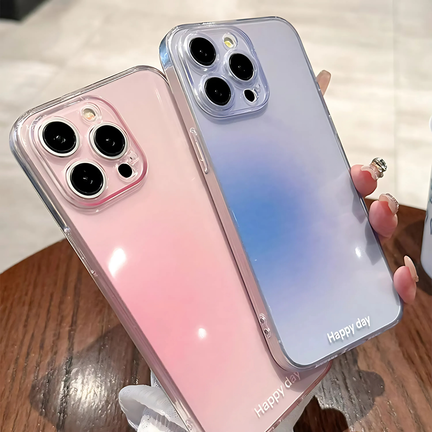 Clear Powder Pink Silicone Phone Case