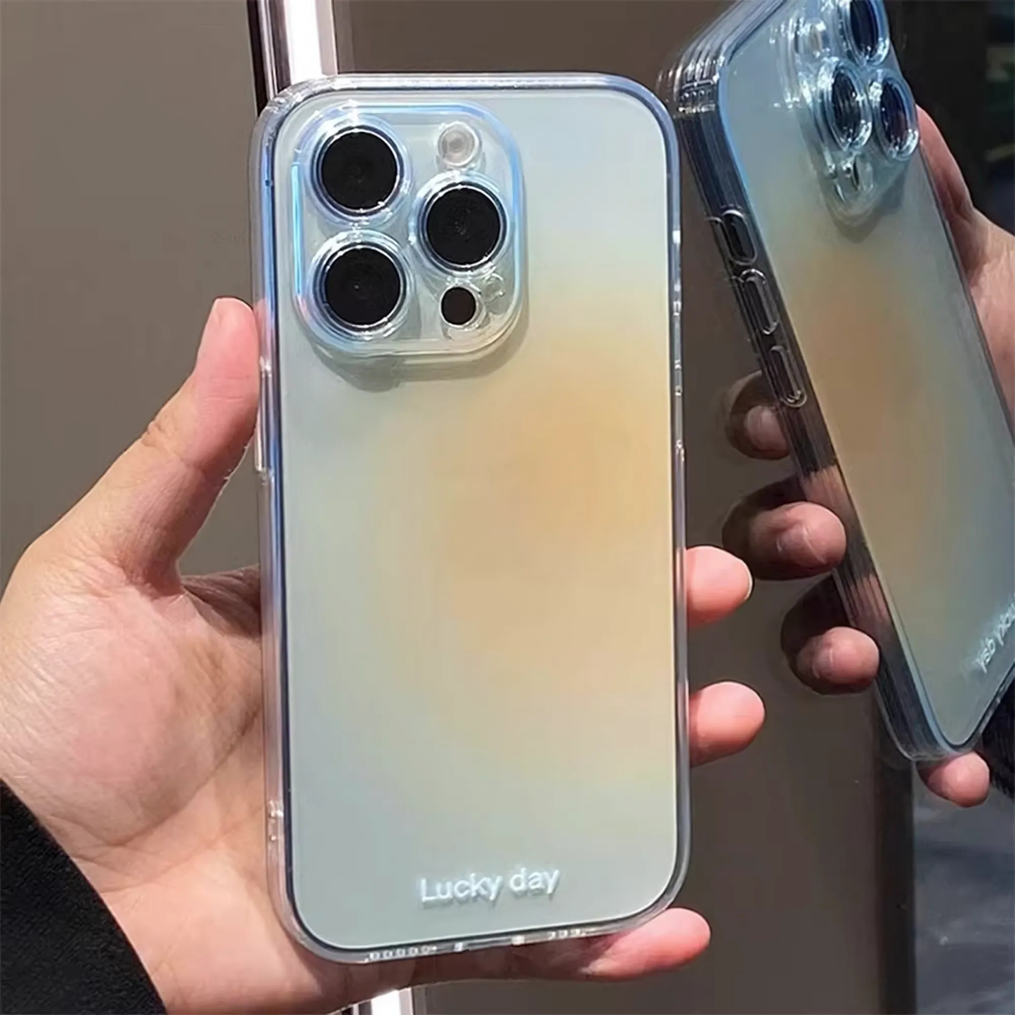 Clear Powder Pink Silicone Phone Case
