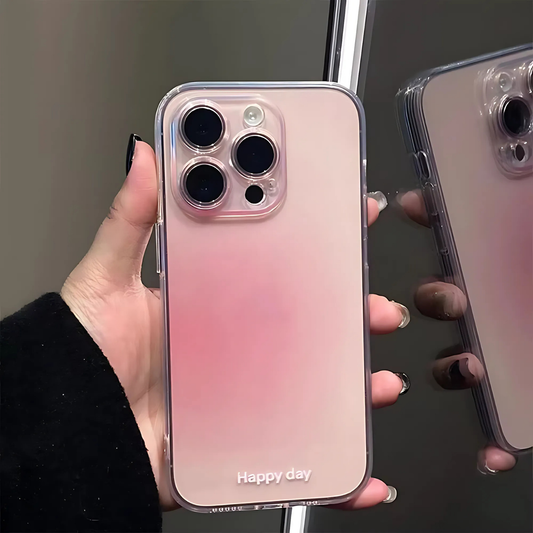 Clear Powder Pink Silicone Phone Case