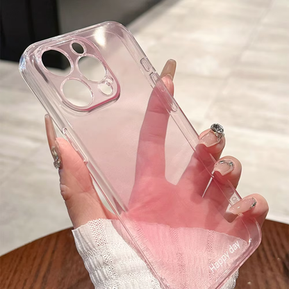 Clear Powder Pink Silicone Phone Case