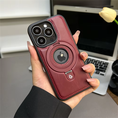 PU Leather Magnetic Stand Ring Phone Case