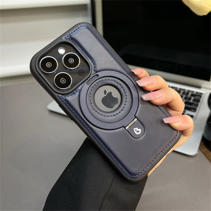 PU Leather Magnetic Stand Ring Phone Case