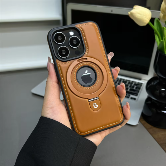 PU Leather Magnetic Stand Ring Phone Case
