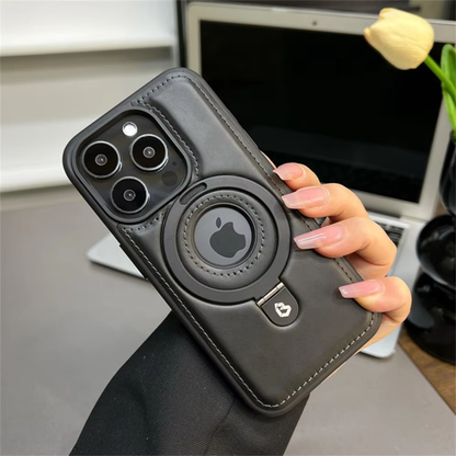 PU Leather Magnetic Stand Ring Phone Case